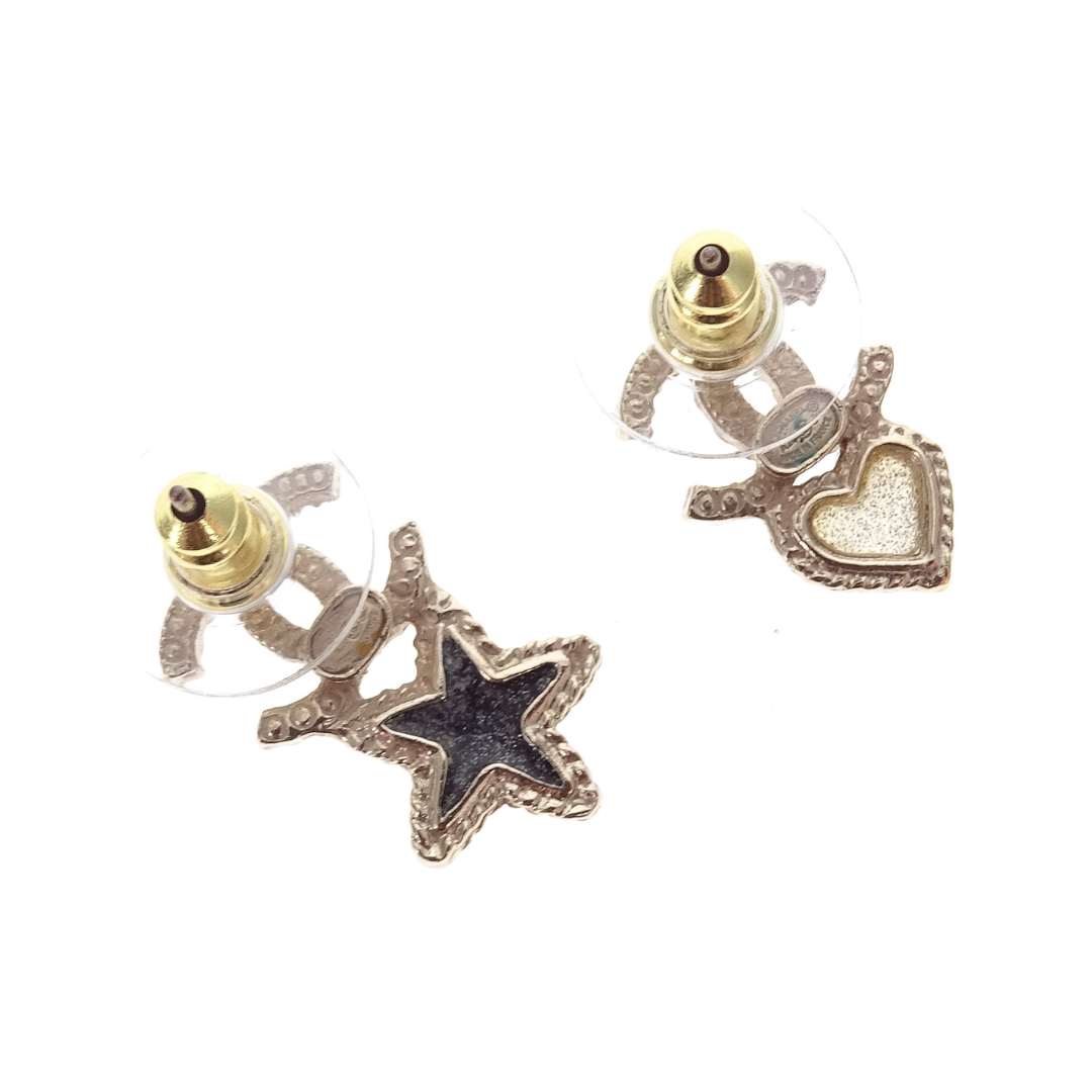 Chanel CC Heart Star Earrings 2020