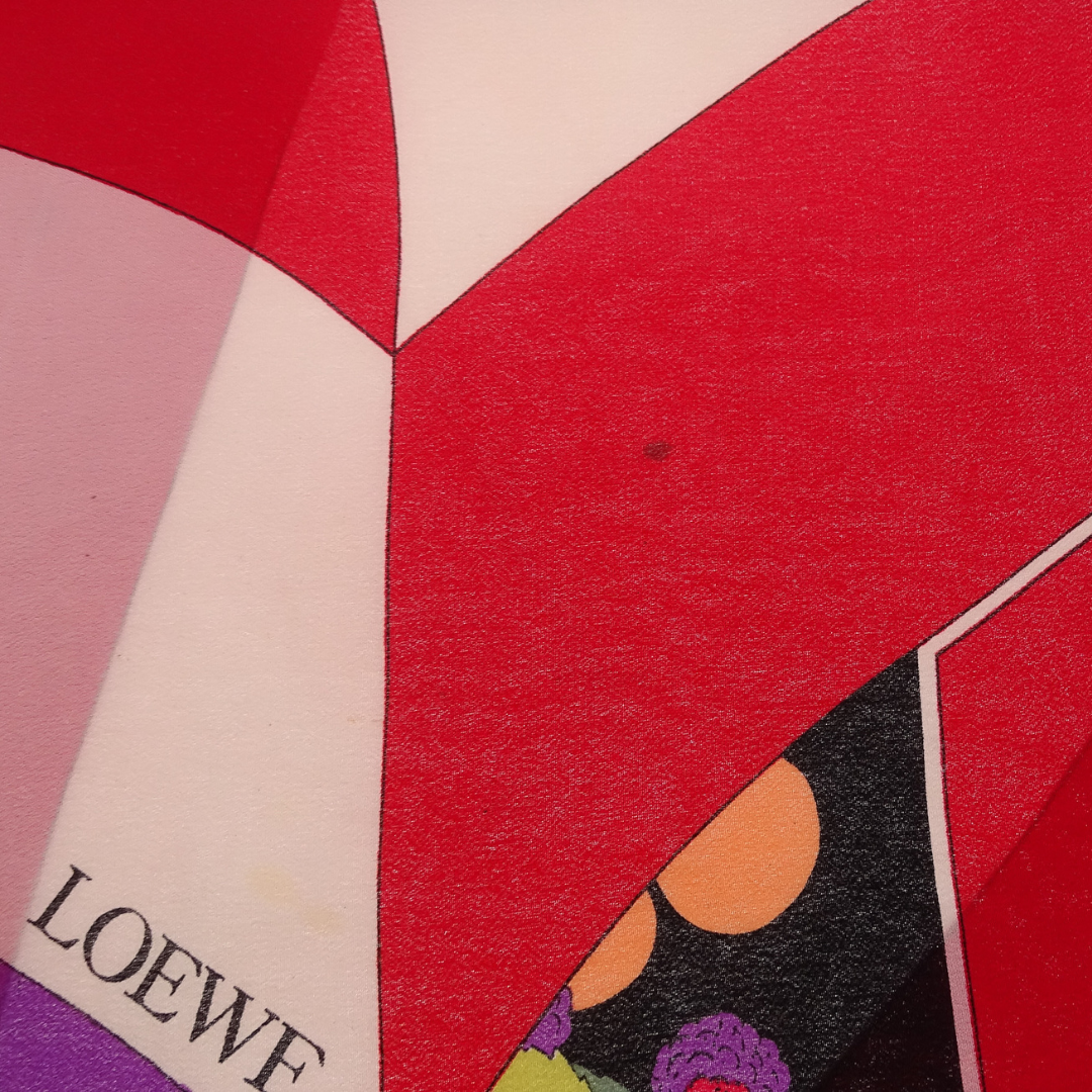 Loewe Vintage Parasol & Fruit Silk Scarf