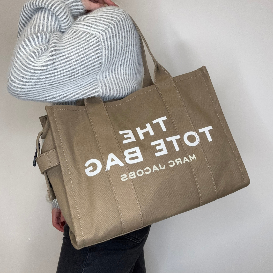 Marc Jacobs The Tote Bag Large Canvas Khaki 2