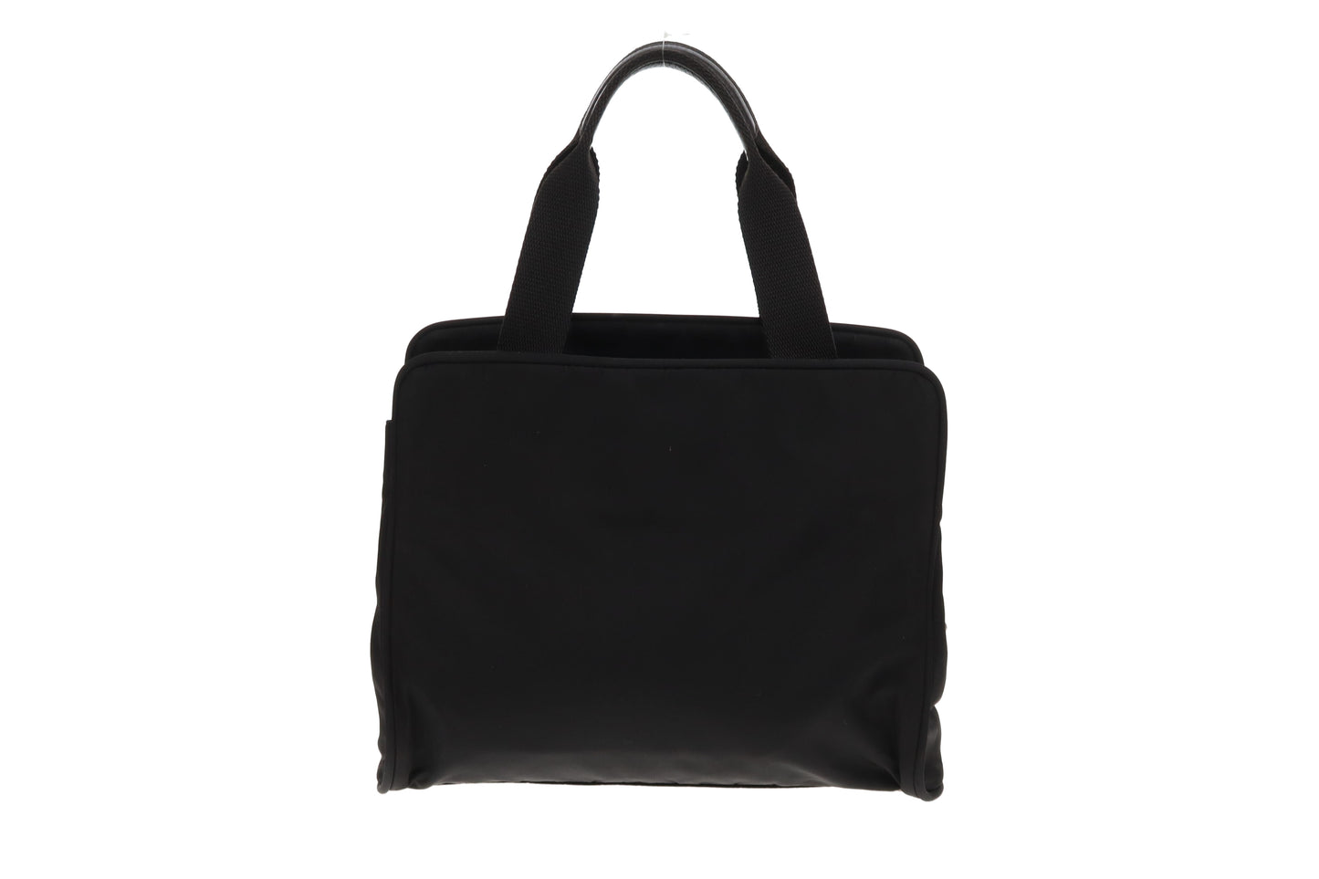Prada Black Nylon Vintage Structured Top Handle Bag