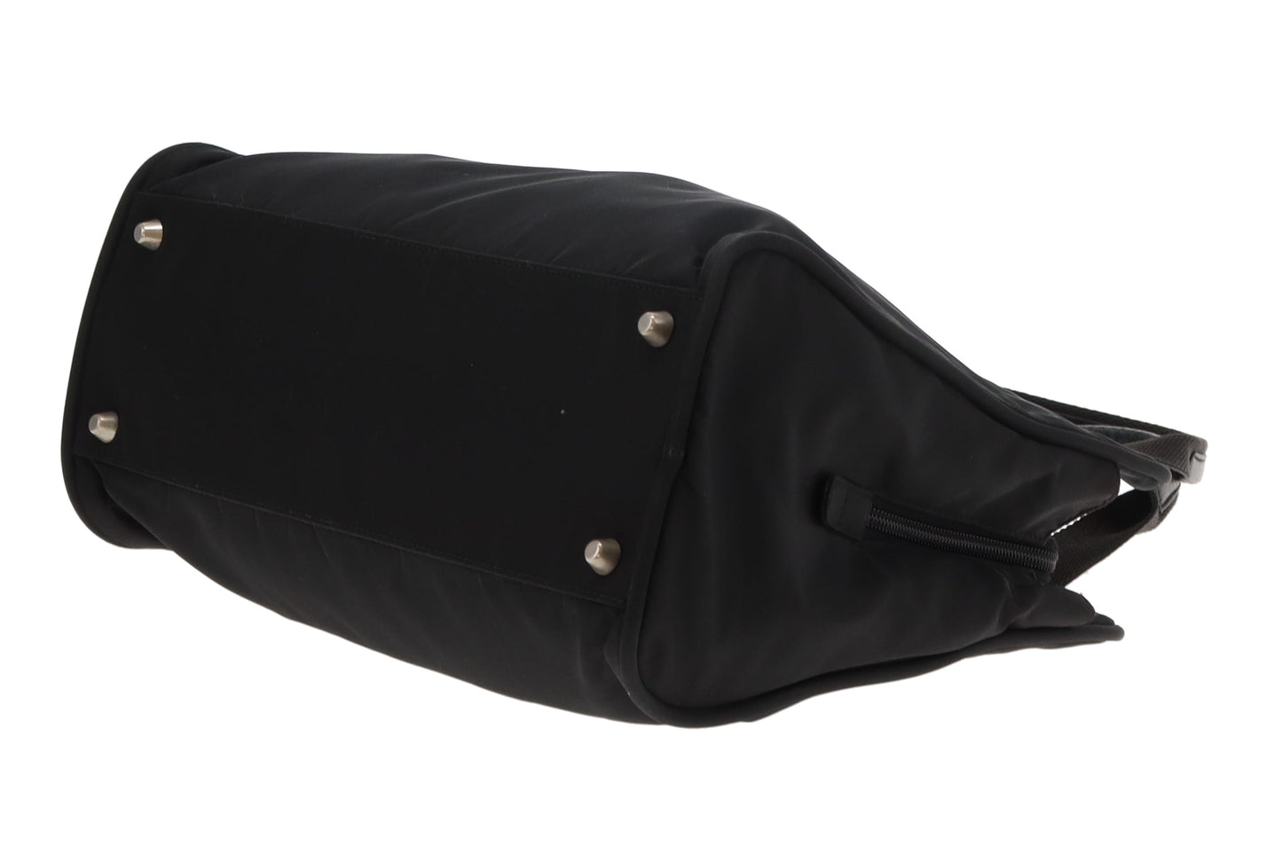 Prada Black Nylon Vintage Structured Top Handle Bag