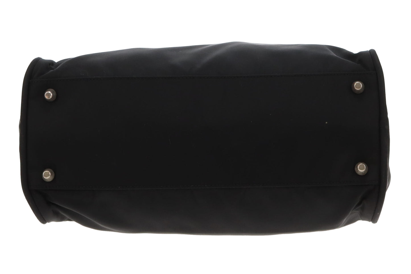 Prada Black Nylon Vintage Structured Top Handle Bag