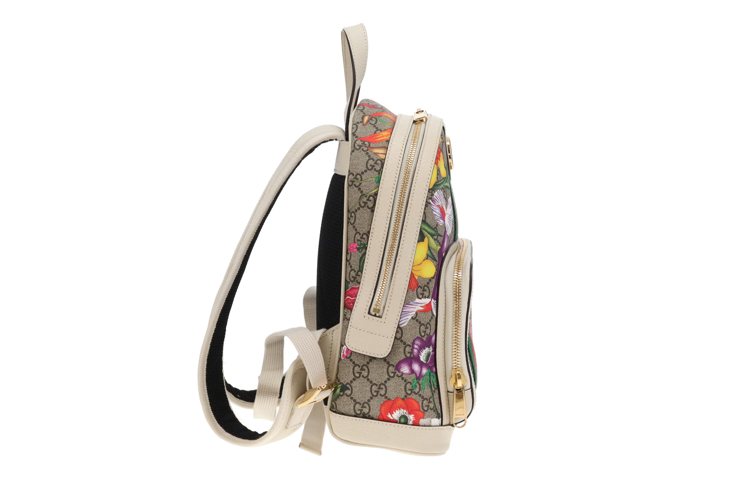 Gucci Ophidia Backpack Flora GG Supreme and Ivory Leather