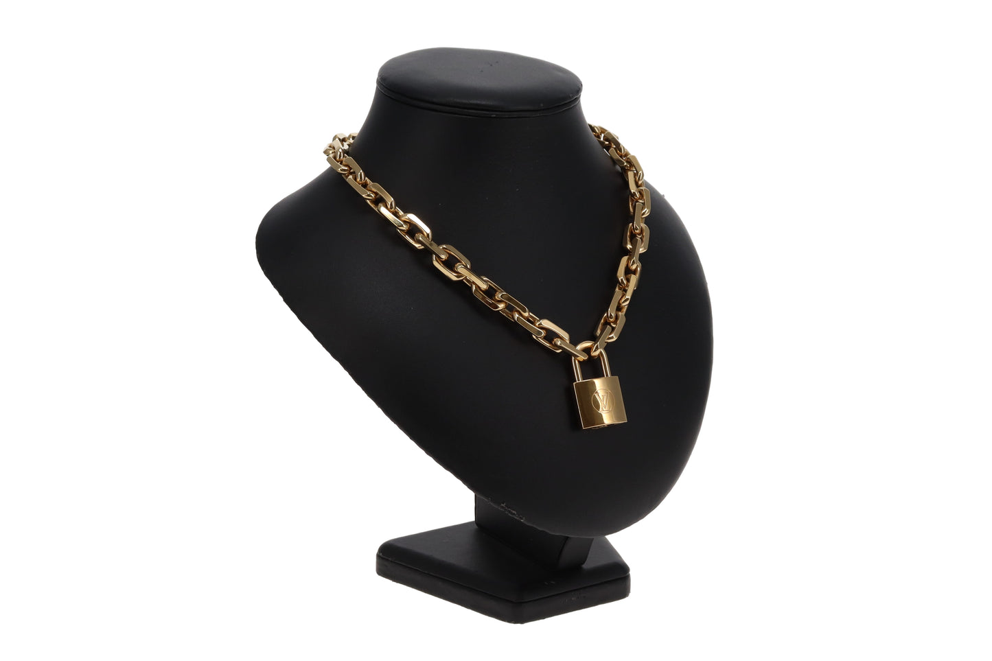 Louis Vuitton LV Edge Cadena Necklace Gold Gone Metal