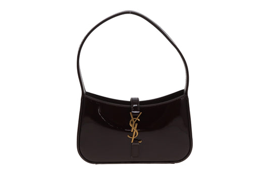 Saint Laurent Le 5  à  7 Mini Burgundy Patent 2024