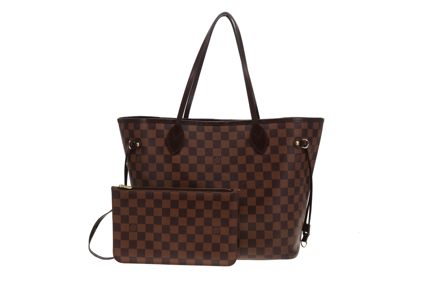 Louis Vuitton Neverfull MM with Pochette Classic Damier Ebene SF0175 - 2015