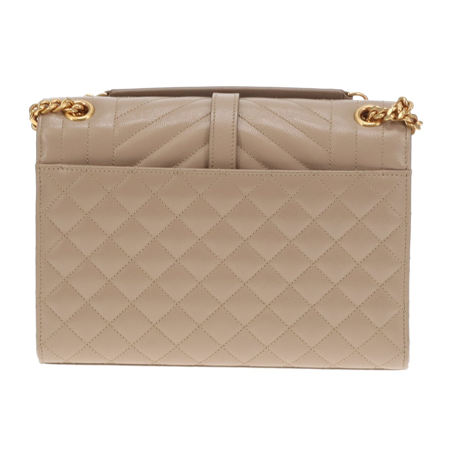 Saint Laurent Envelope Satchel Medium Beige GHW 2024