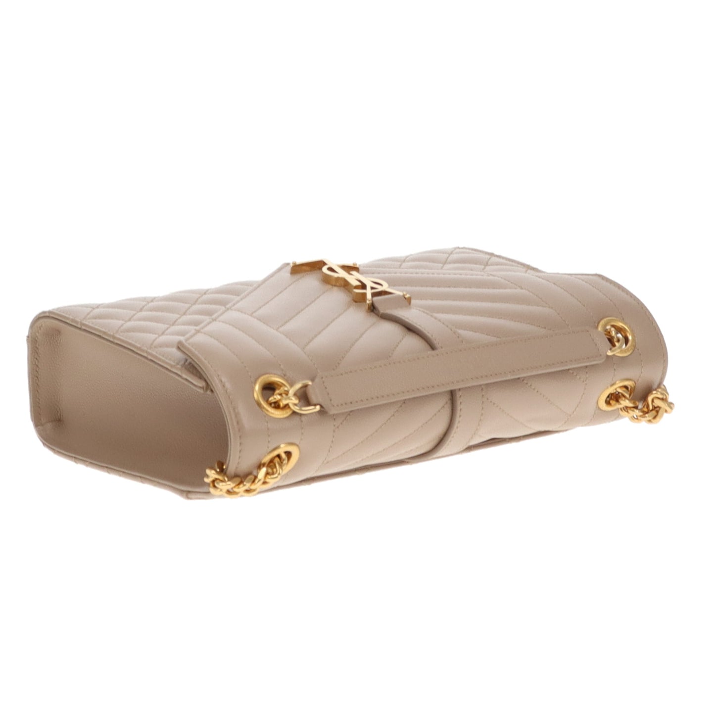 Saint Laurent Envelope Satchel Medium Beige GHW 2024