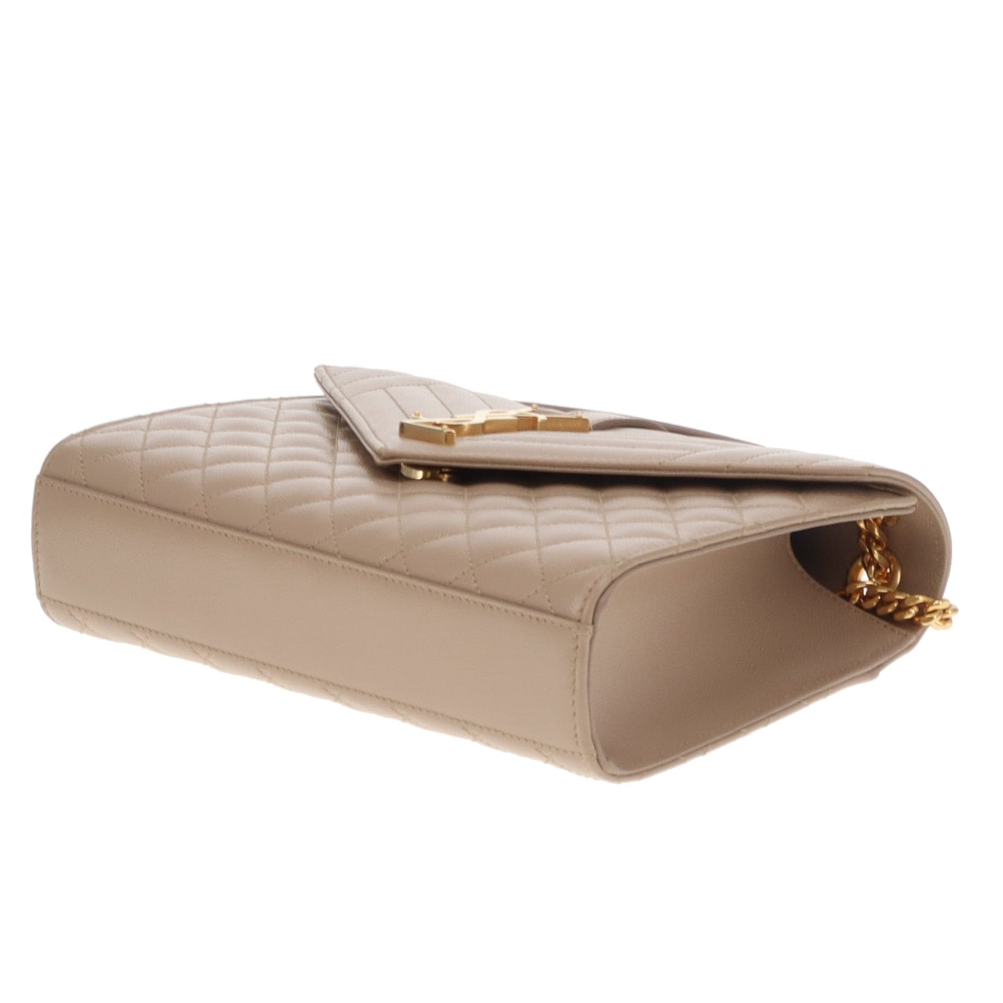 Saint Laurent Envelope Satchel Medium Beige GHW 2024
