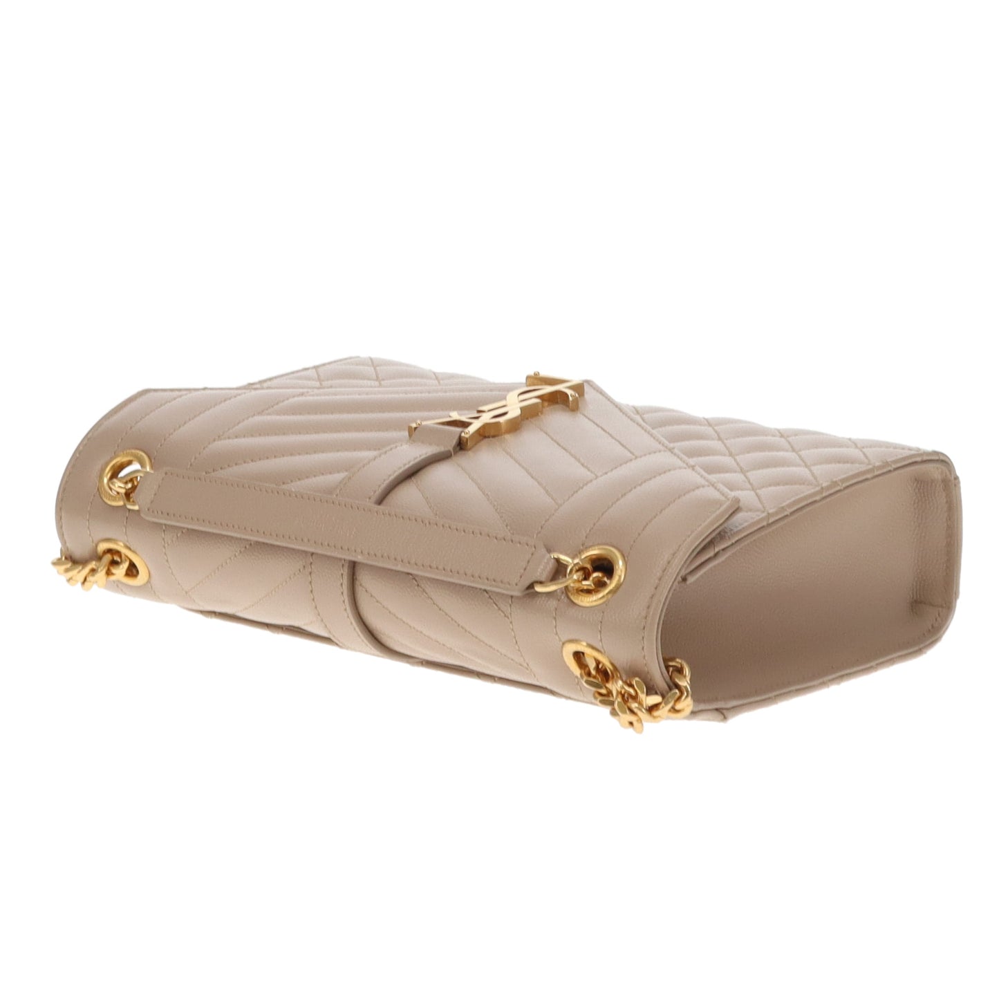 Saint Laurent Envelope Satchel Medium Beige GHW 2024