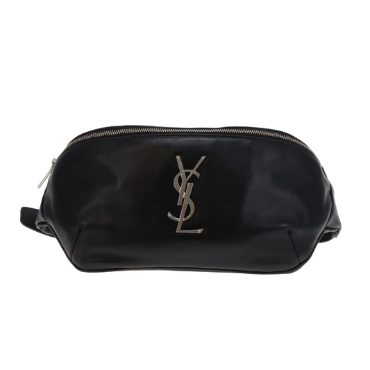 Saint Laurent Cassandre Belt Bag Black Lambskin SHW 2020