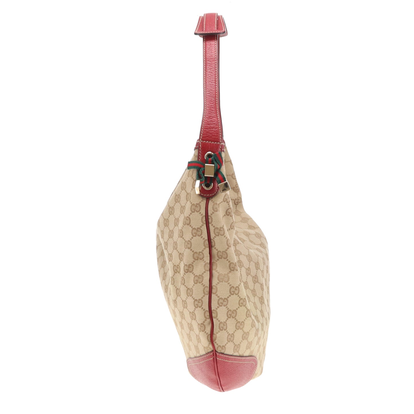 Gucci Princy Hobo GG Canvas and Red Leather