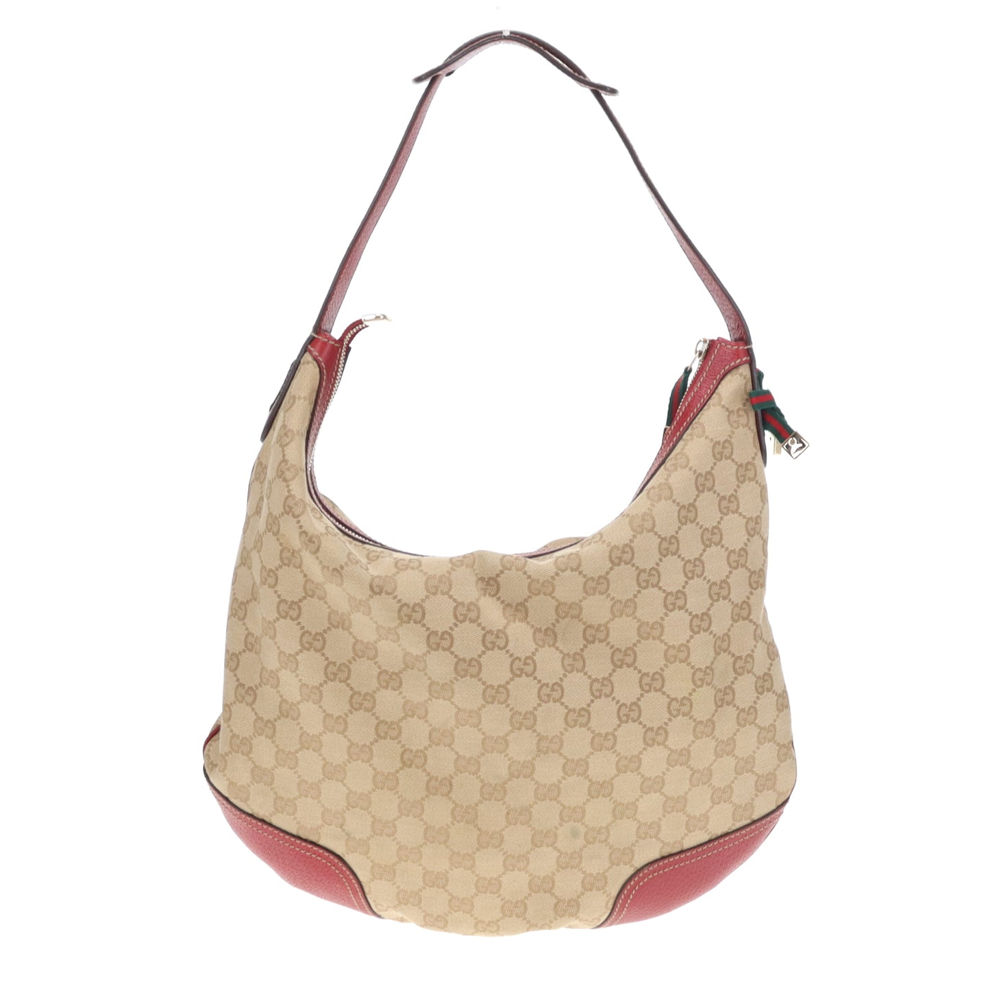 Gucci Princy Hobo GG Canvas and Red Leather