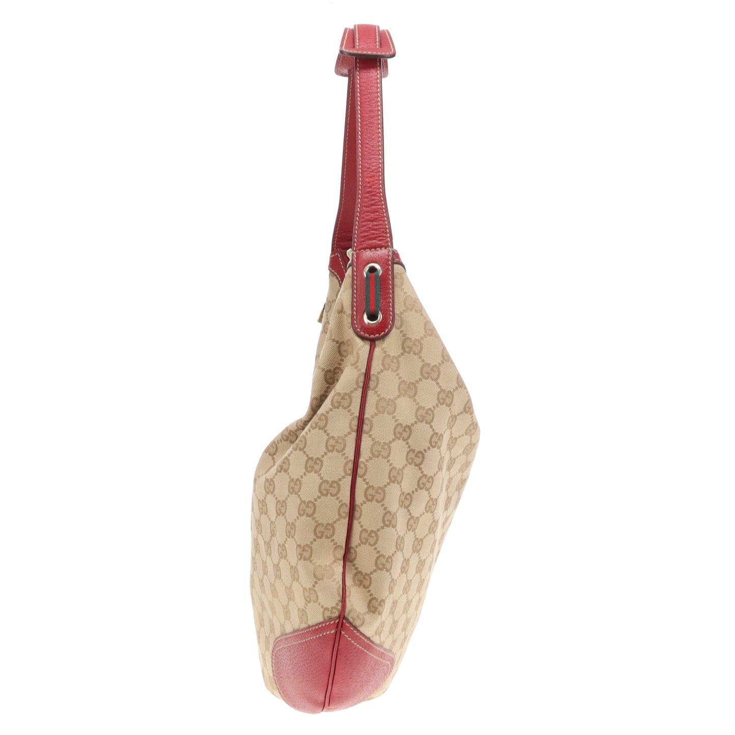 Gucci Princy Hobo GG Canvas and Red Leather
