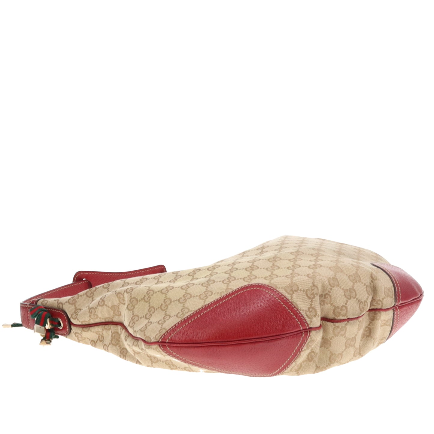 Gucci Princy Hobo GG Canvas and Red Leather