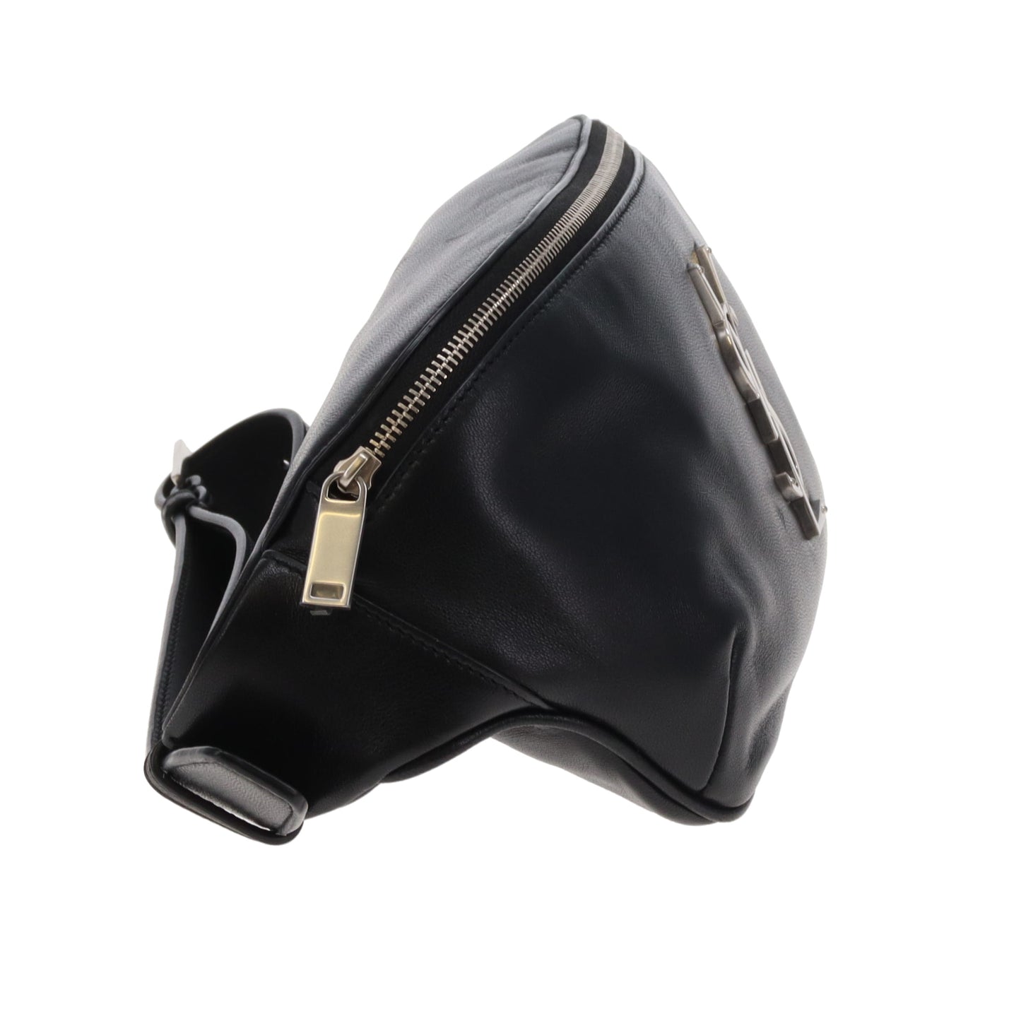 Saint Laurent Cassandre Belt Bag Black Lambskin SHW 2020