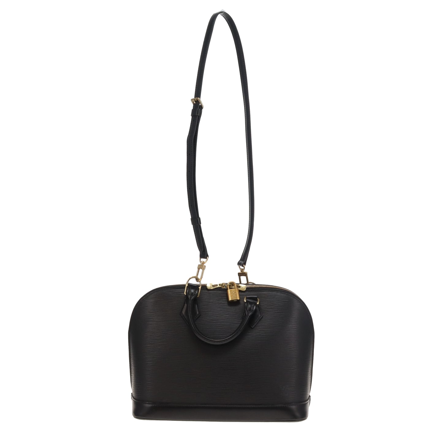 Louis Vuitton Vintage Black Epi Leather Alma PM With Strap AR0061 (2001)