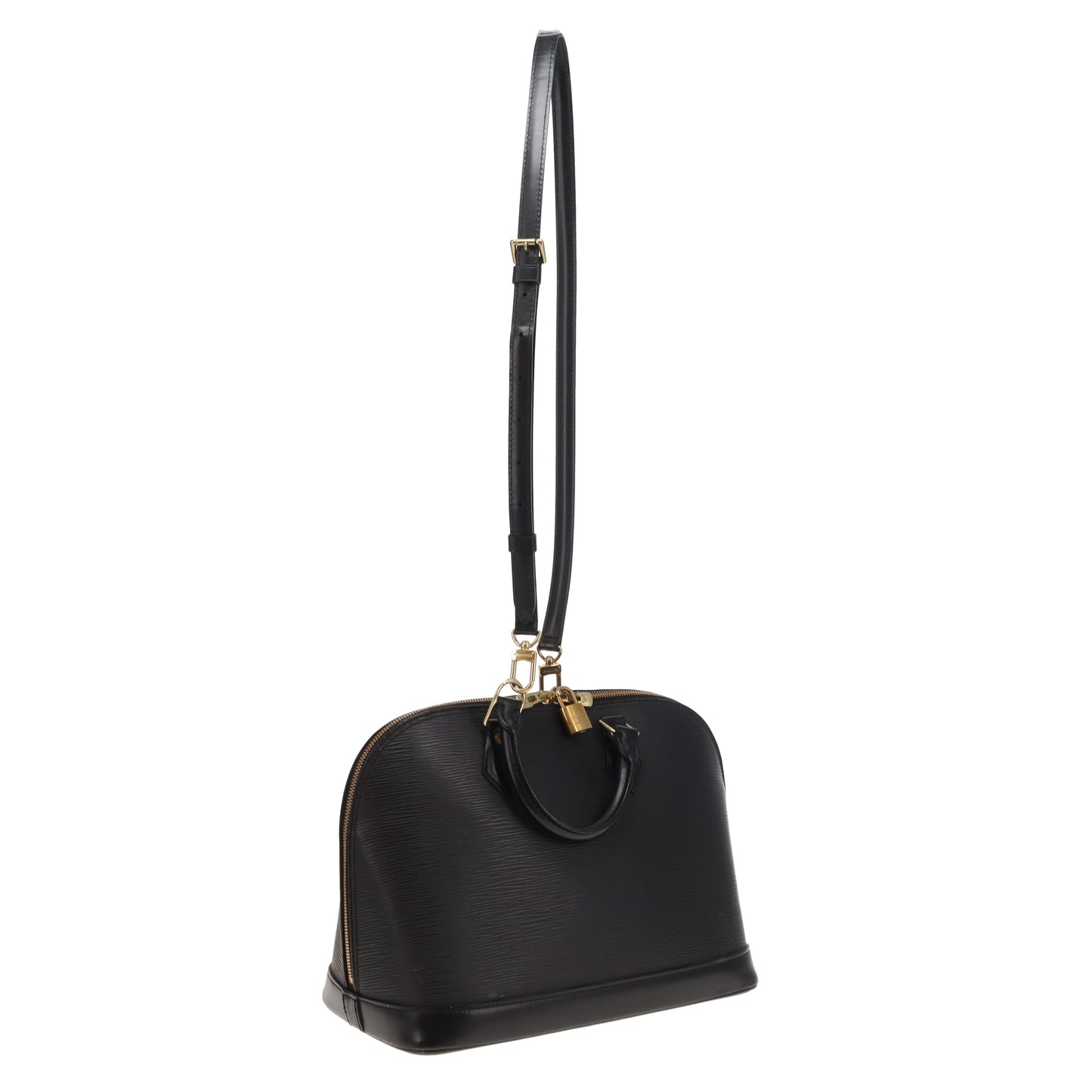 Louis Vuitton Vintage Black Epi Leather Alma PM With Strap AR0061 (2001)