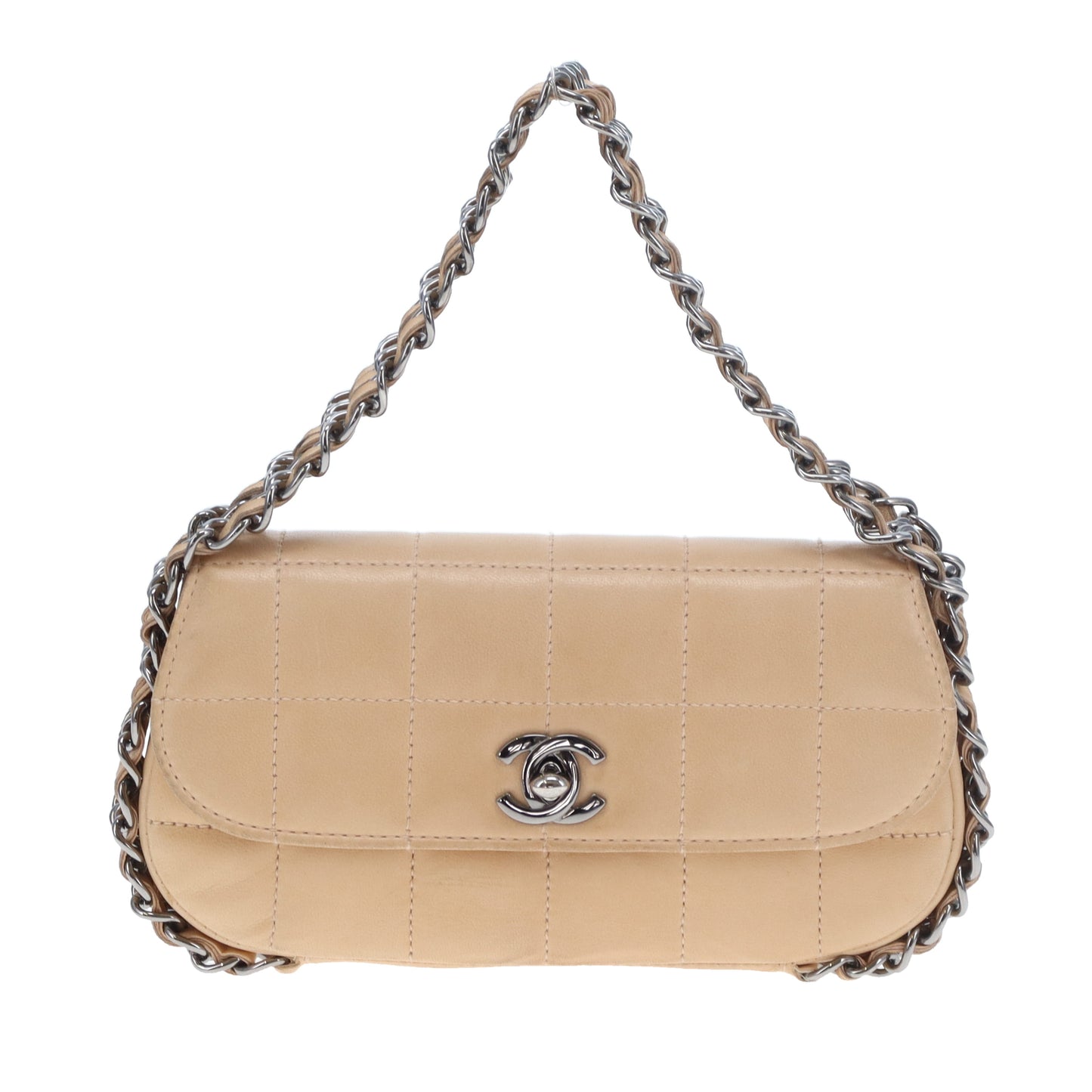 Chanel Triple Chain Choco Bar Mini Flap Beige GMHW 2004/05