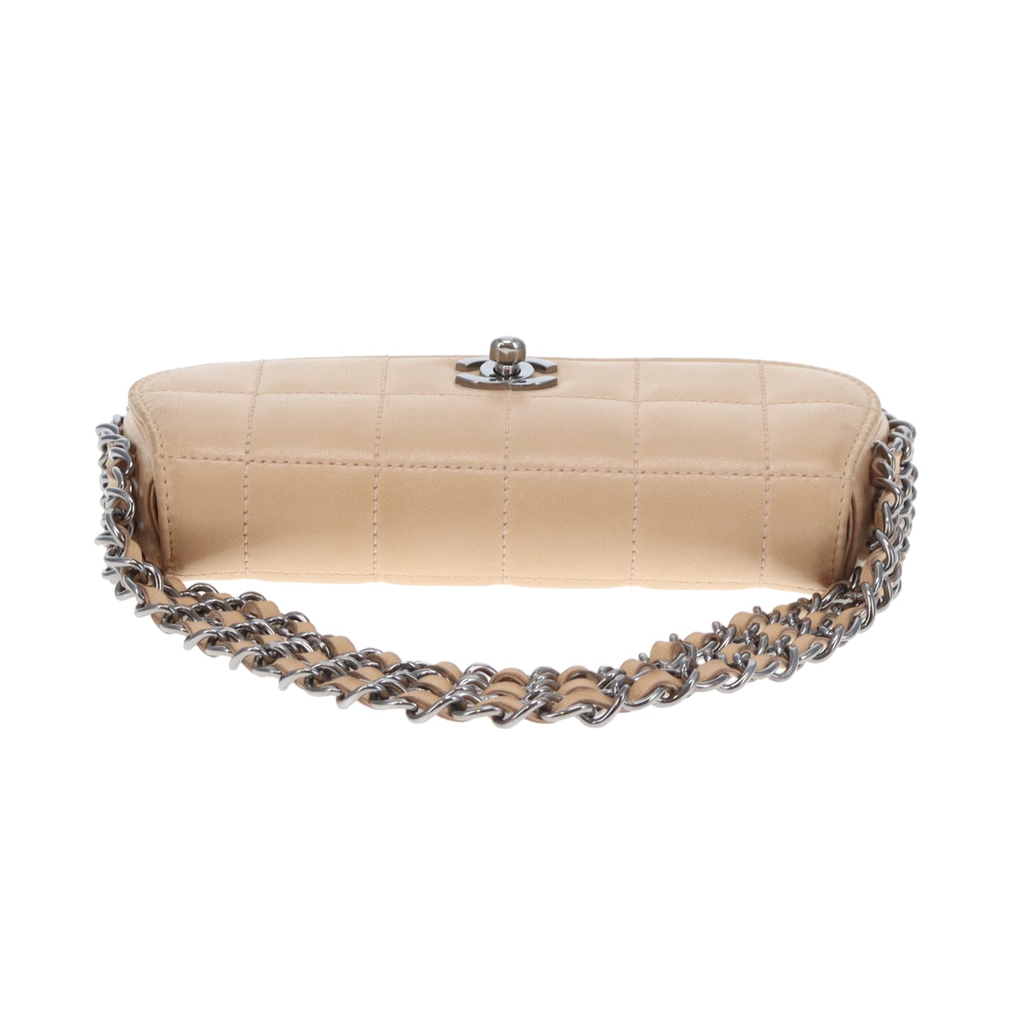 Chanel Triple Chain Choco Bar Mini Flap Beige GMHW 2004/05