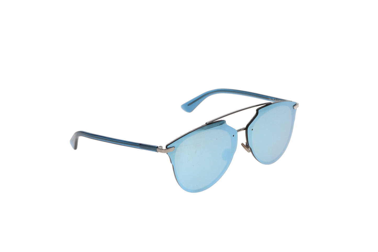 Dior DiorReflected Silver and Blue Pixel Mirror Pilot Sunglasses