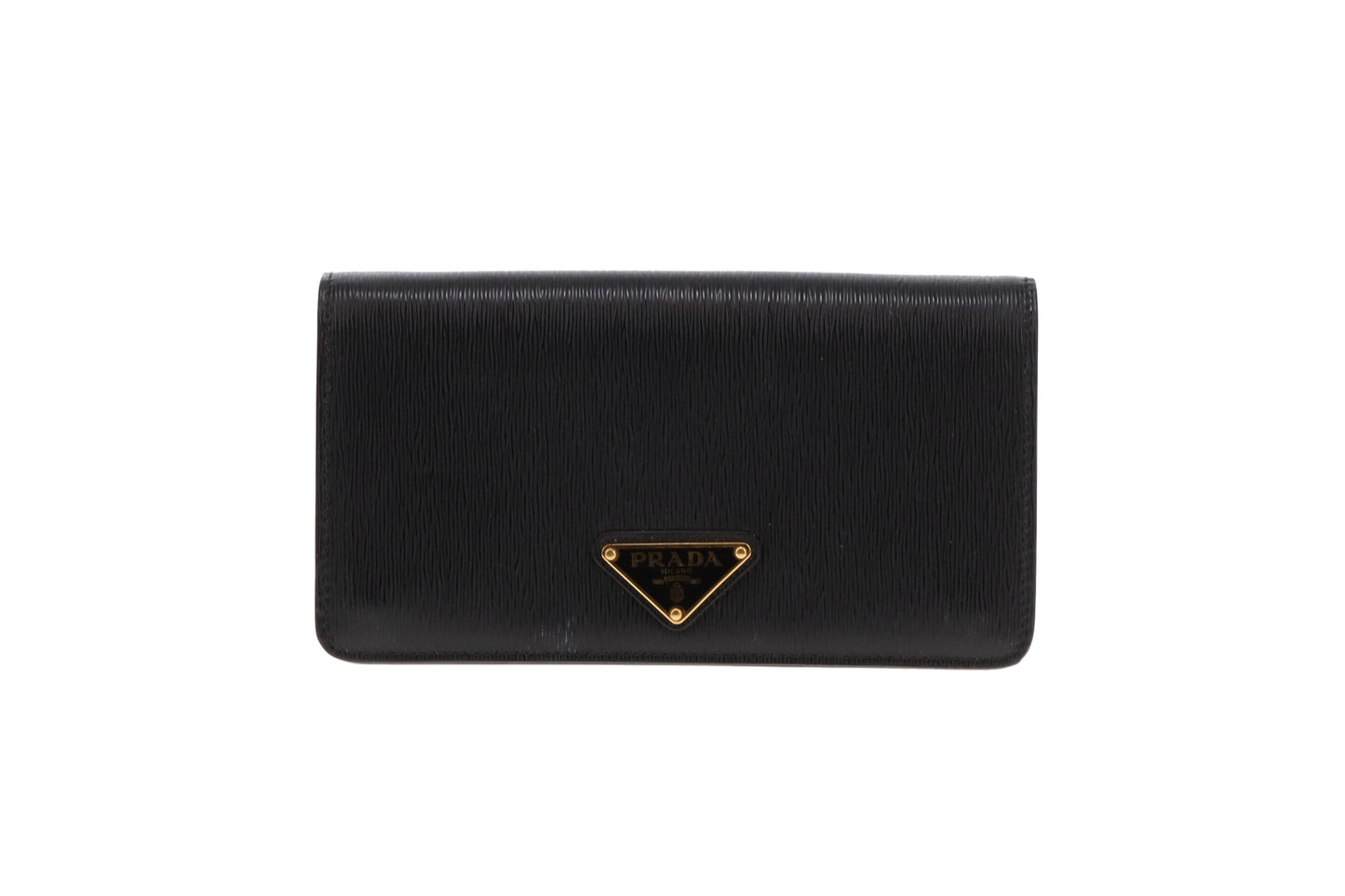 Prada Chain Wallet Black Saffiano GHW