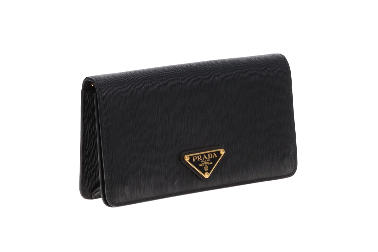 Prada Chain Wallet Black Saffiano GHW