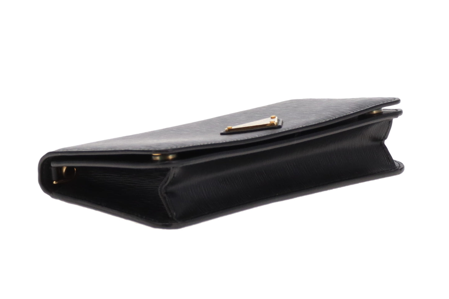 Prada Chain Wallet Black Saffiano GHW