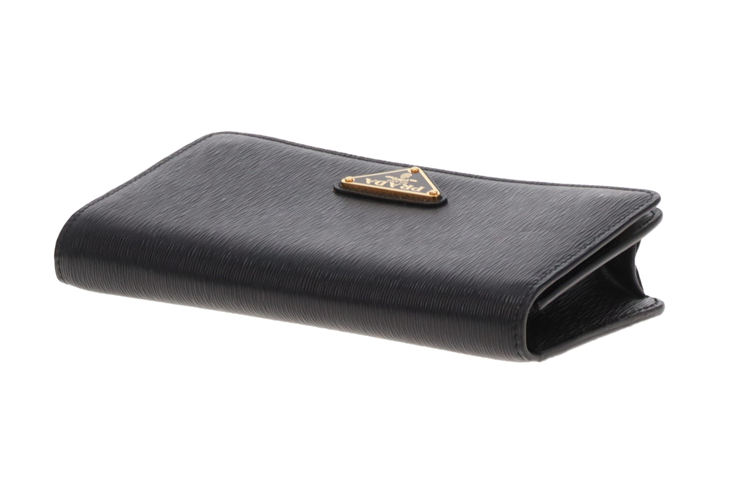 Prada Chain Wallet Black Saffiano GHW