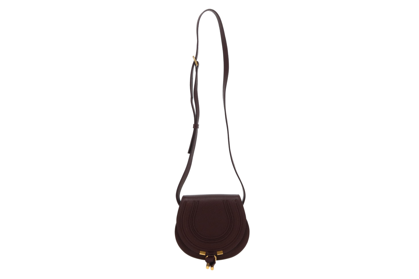 Chloe Marcie Crossbody Burgundy Leather