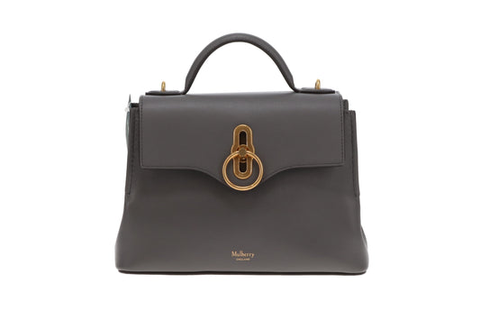 Mulberry Seaton Mini Charcoal Silky Calf GHW