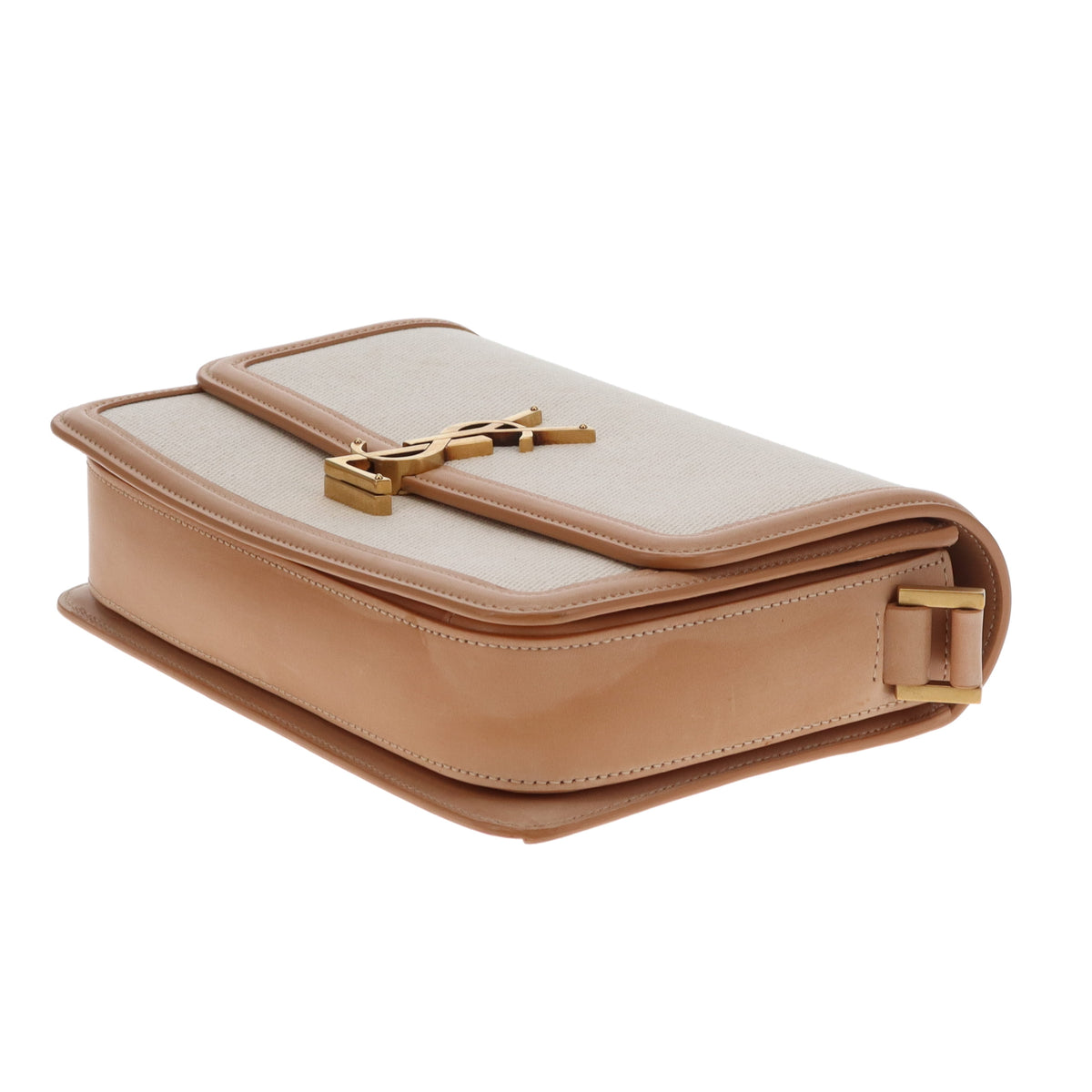 Saint Laurent Solferino Medium Satchel In Canvas & Leather