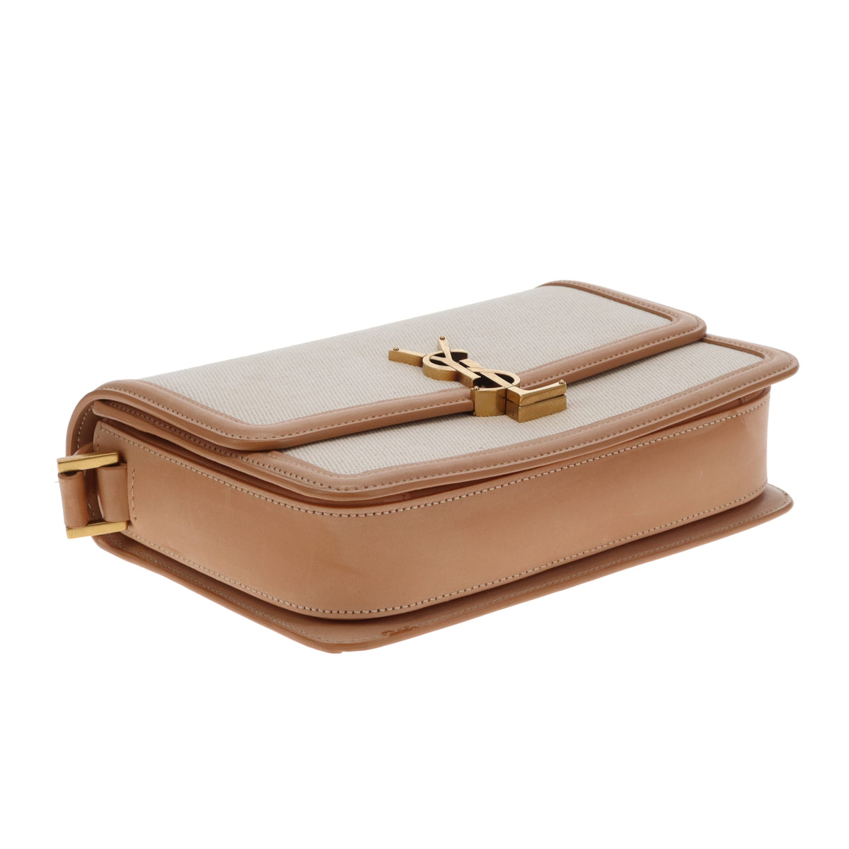 Saint Laurent Solferino Medium Satchel In Canvas & Leather