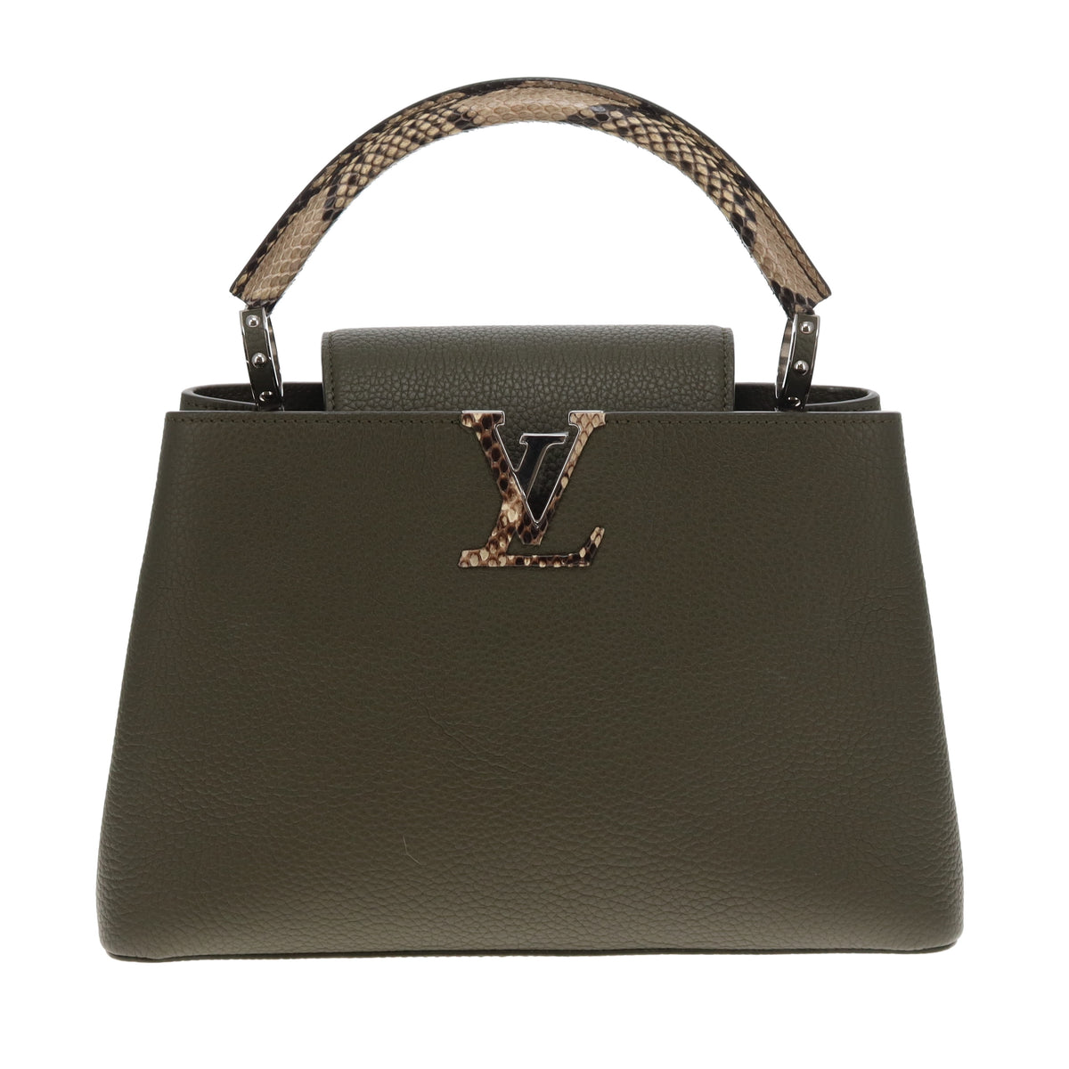 Louis Vuitton Capucines PM Khaki and Python (NFID)
