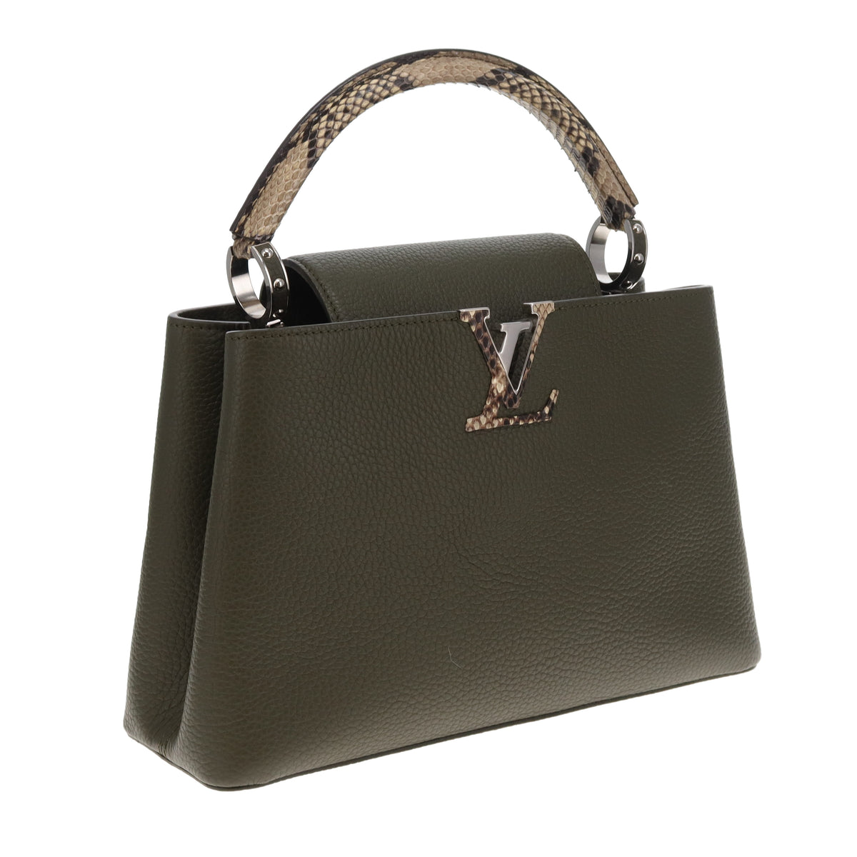 Louis Vuitton Capucines PM Khaki and Python (NFID)