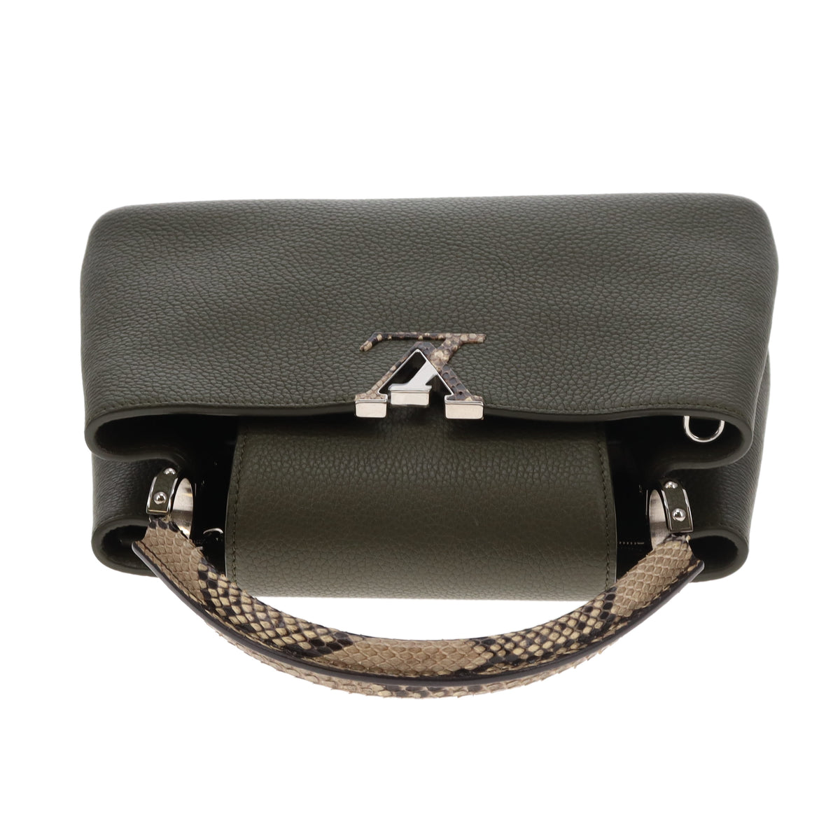 Louis Vuitton Capucines PM Khaki and Python (NFID)