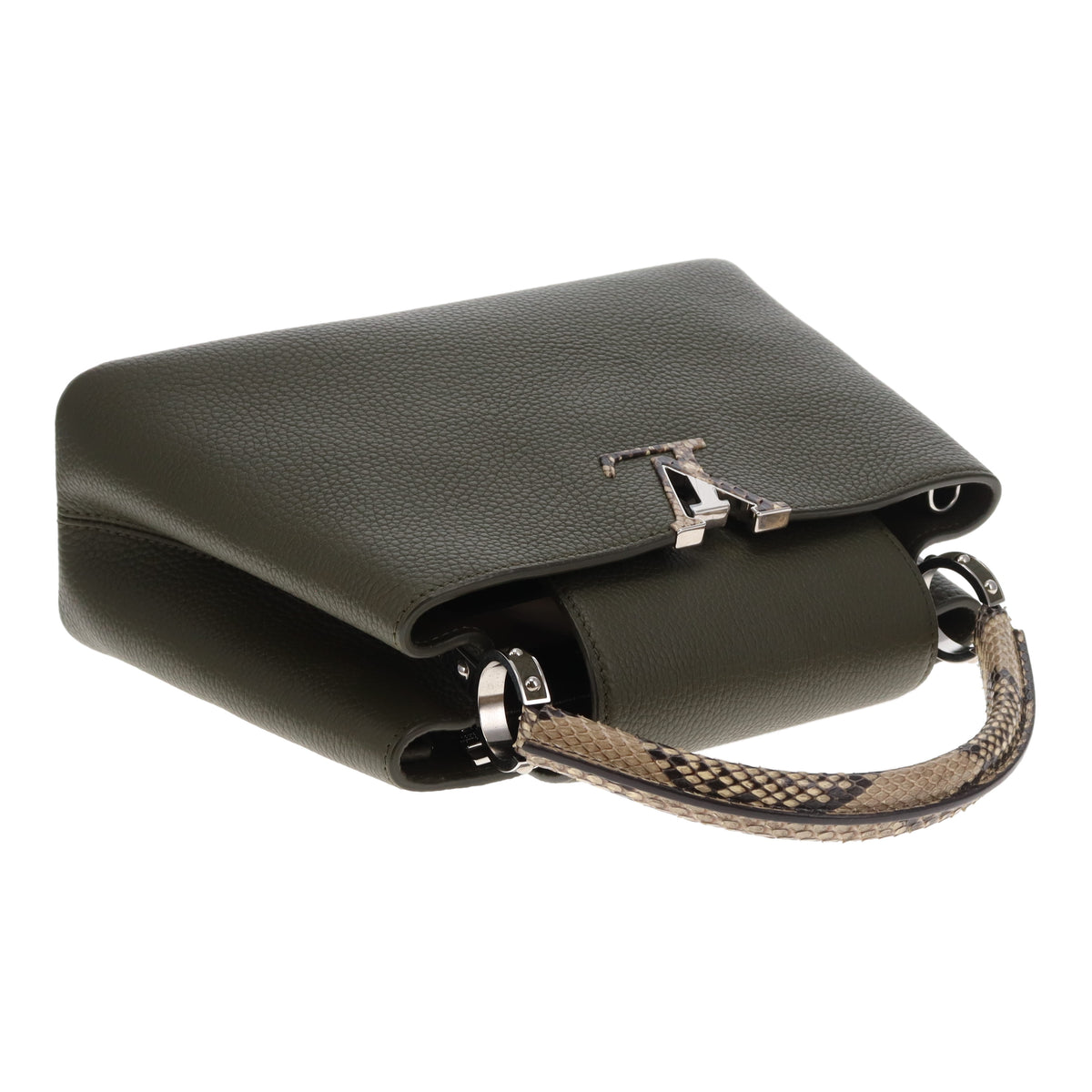 Louis Vuitton Capucines PM Khaki and Python (NFID)