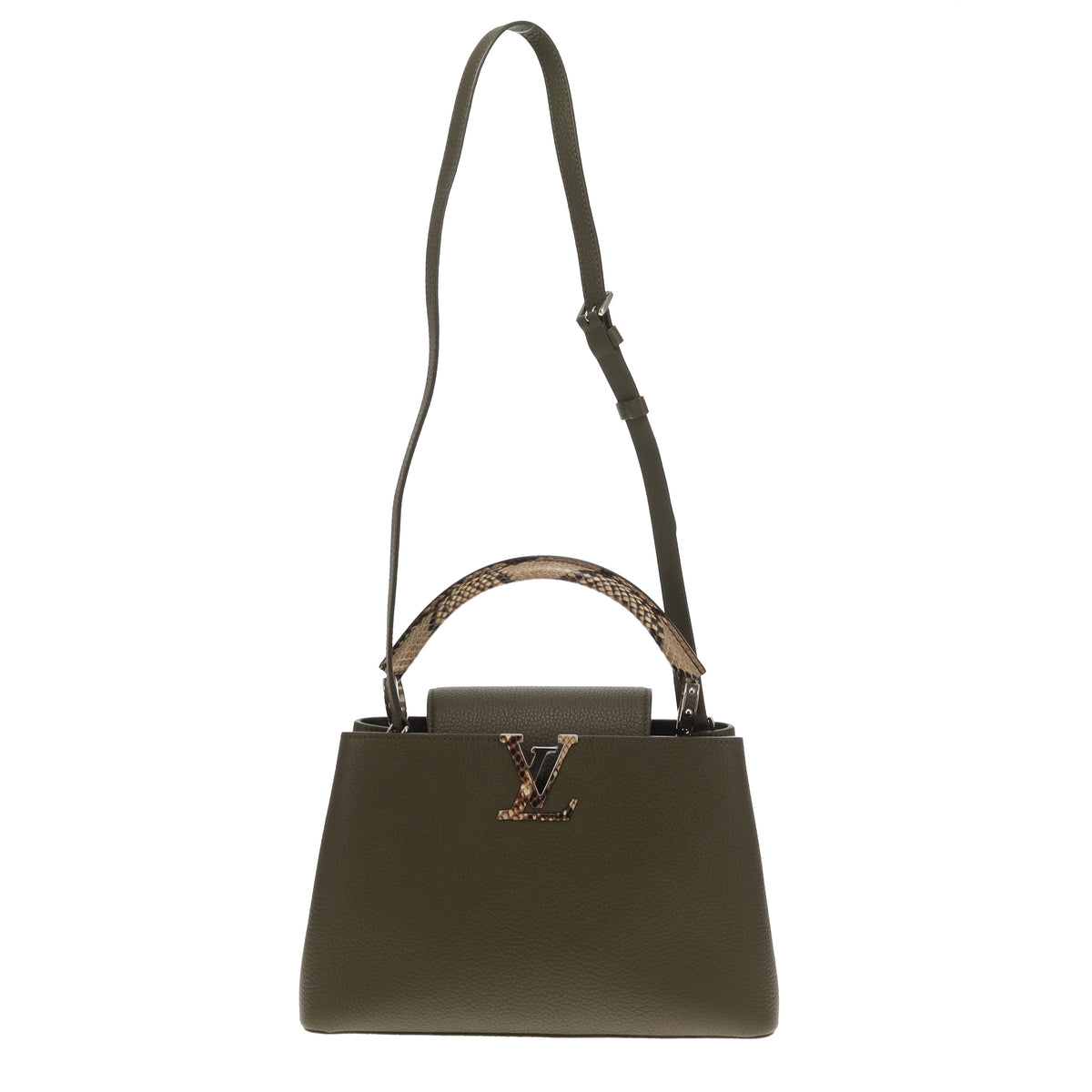 Louis Vuitton Capucines PM Khaki and Python (NFID)