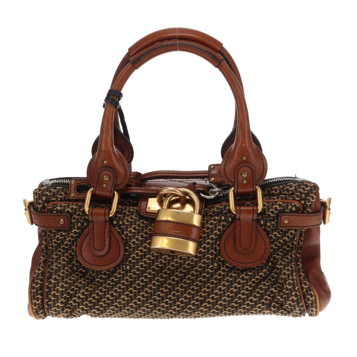 Chloe Paddington Tweed & Hazel Leather Vintage