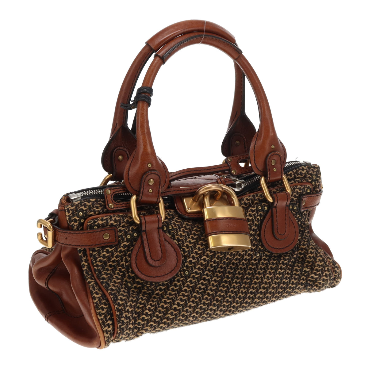 Chloe Paddington Tweed & Hazel Leather Vintage