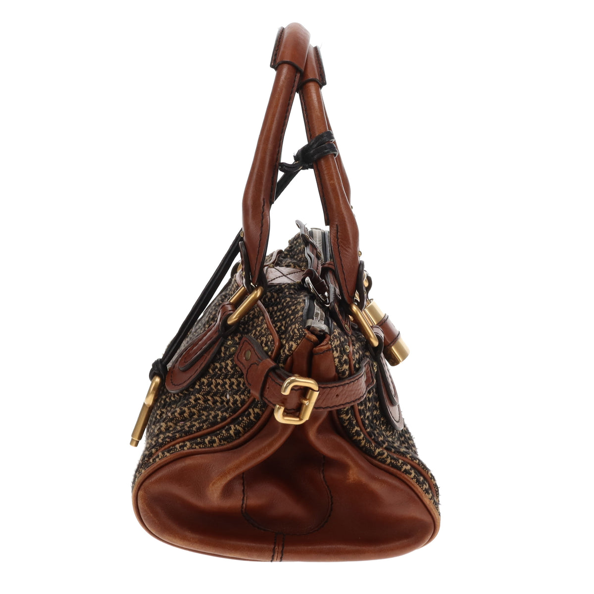 Chloe Paddington Tweed & Hazel Leather Vintage