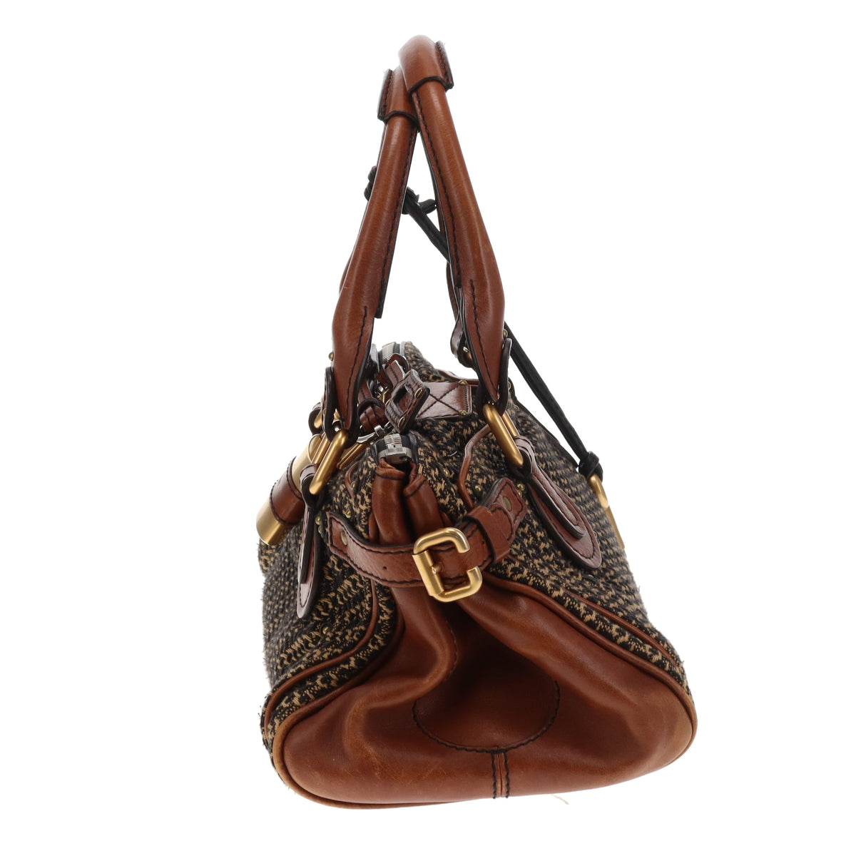Chloe Paddington Tweed & Hazel Leather Vintage