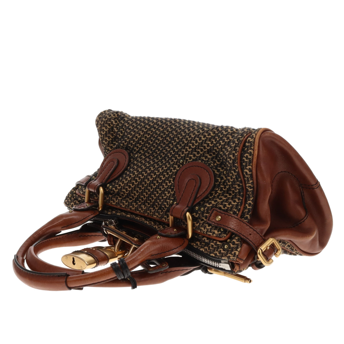 Chloe Paddington Tweed & Hazel Leather Vintage