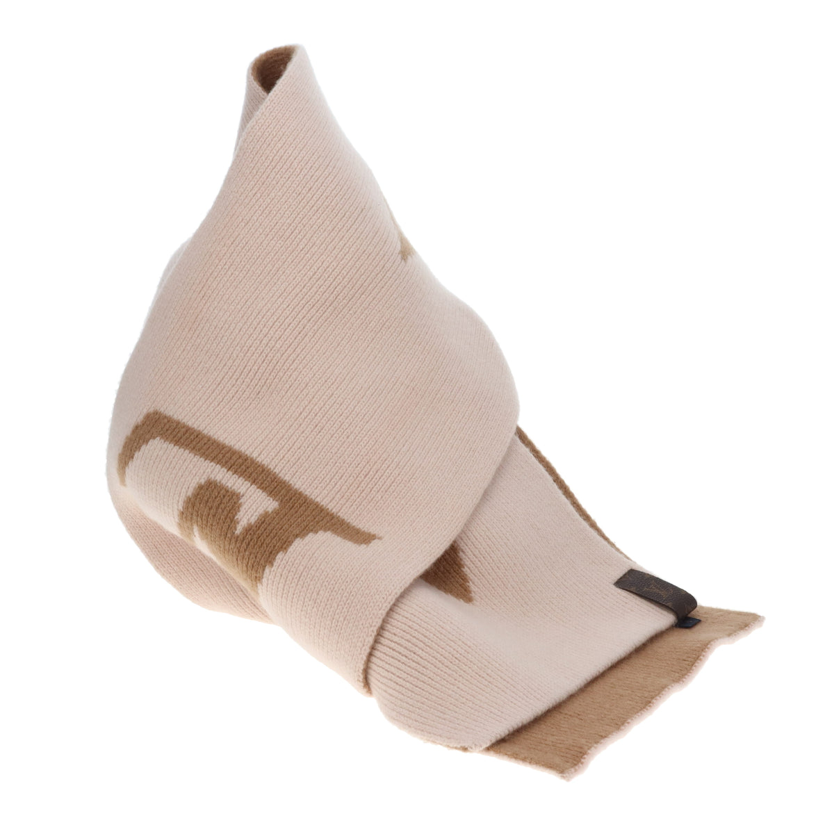 Louis Vuitton Flight Mode Medallion Scarf Wool In Camel And Rose
