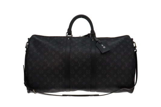 Louis Vuitton Monogram Eclipse Keepall 55 Bandouliere