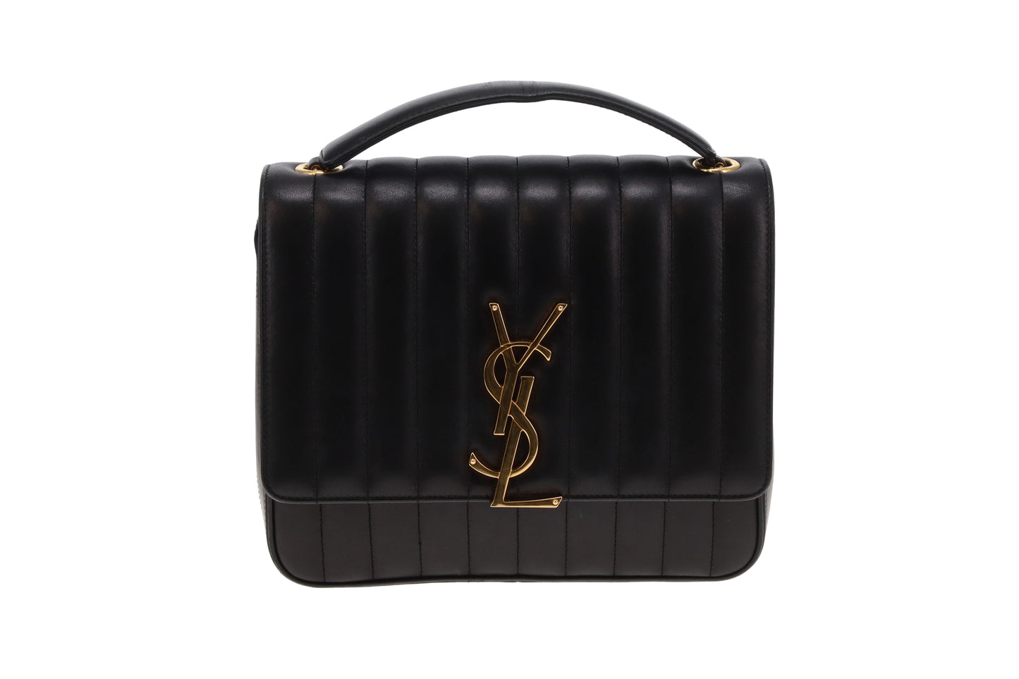 Saint Laurent Vicki Large Black Lambskin GHW 2018