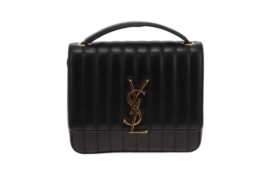 Saint Laurent Vicki Large Black Lambskin GHW 2018