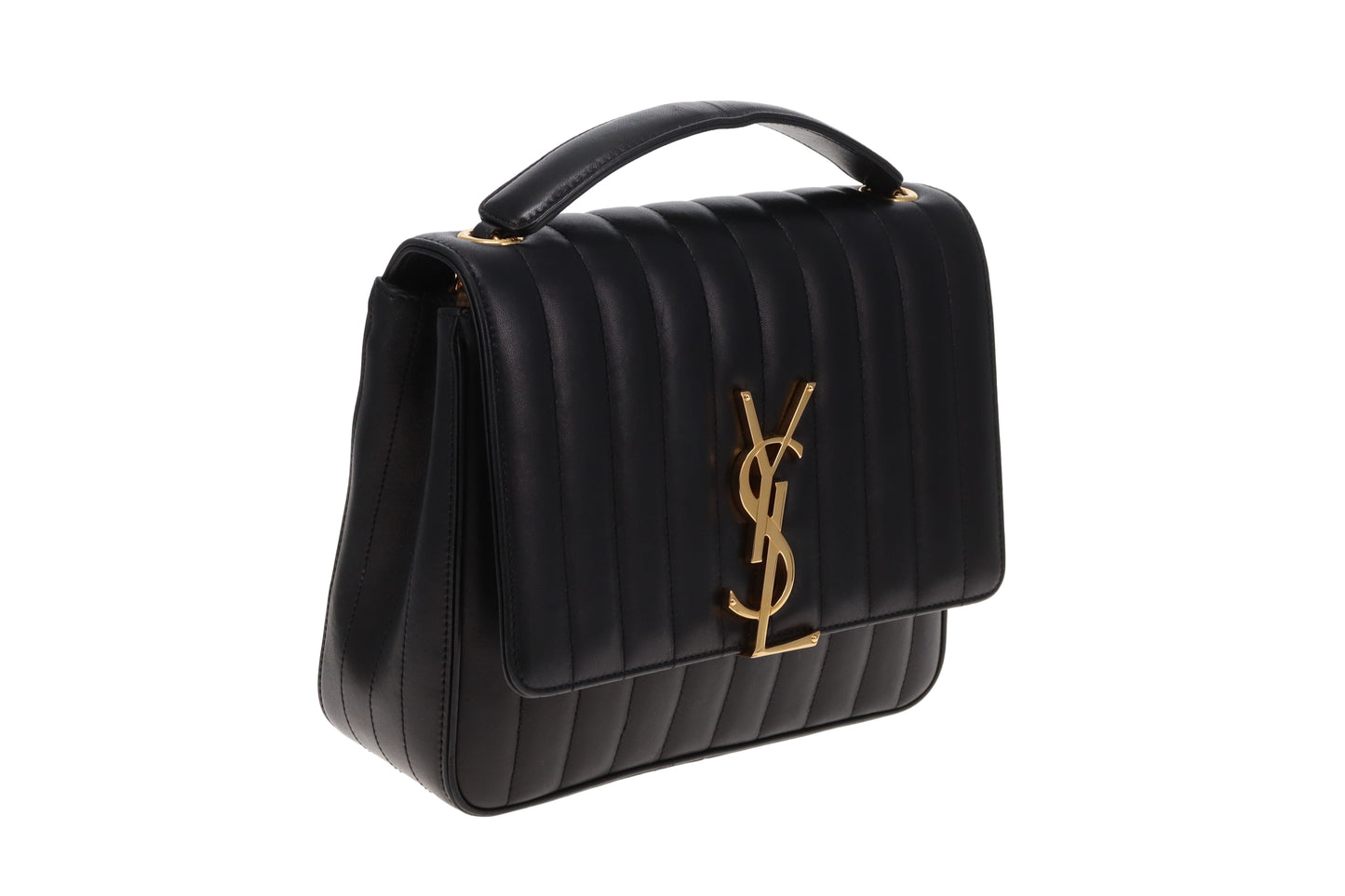 Saint Laurent Vicki Large Black Lambskin GHW 2018