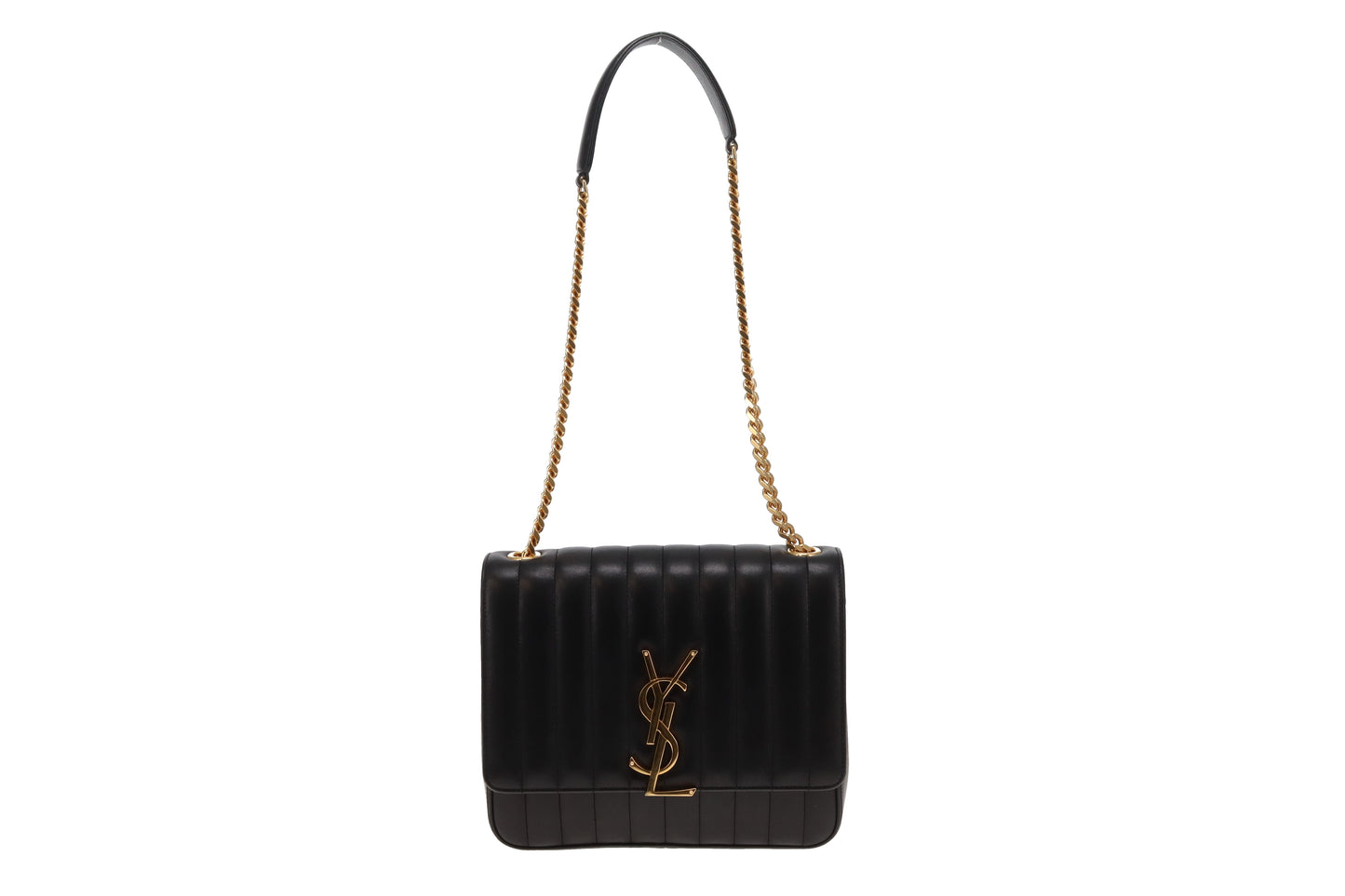 Saint Laurent Vicki Large Black Lambskin GHW 2018