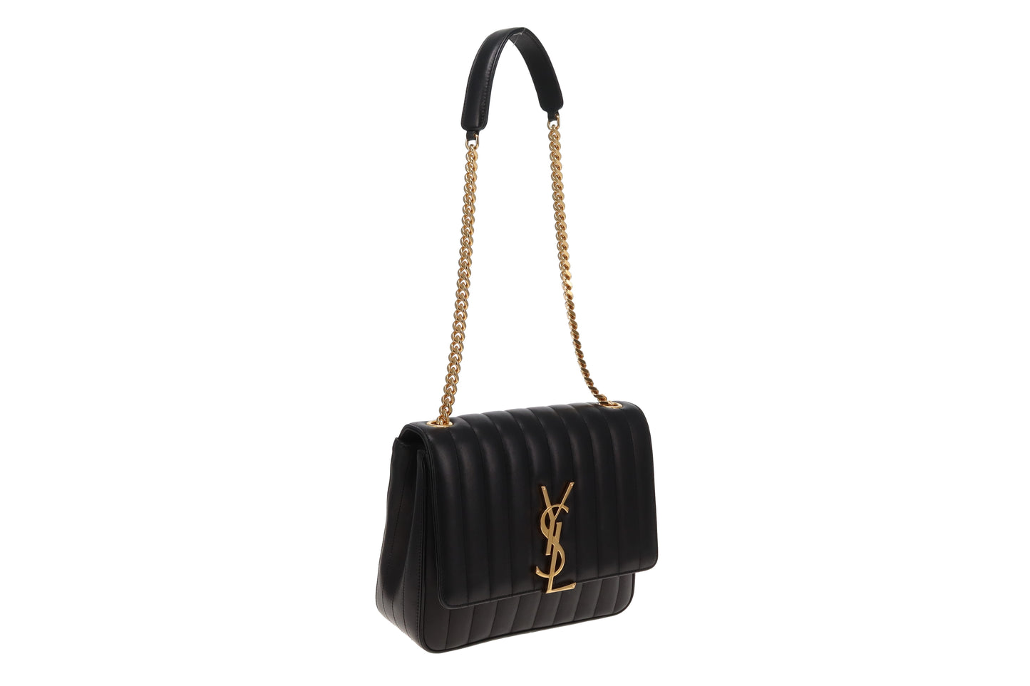 Saint Laurent Vicki Large Black Lambskin GHW 2018